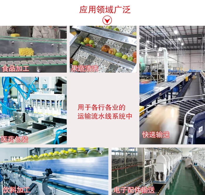 鏈板輸送機(jī)適用行業(yè)：食品加工，果蔬清洗等行業(yè)